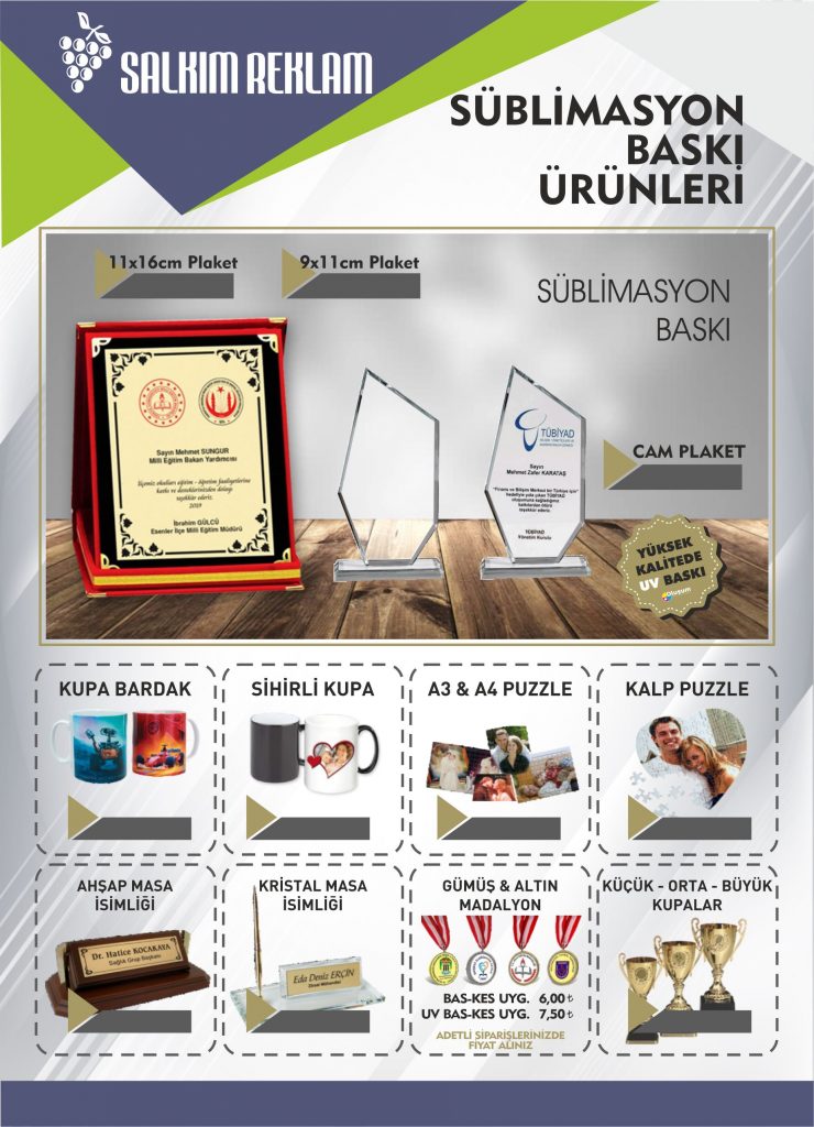 Süblimasyon baskı ürünleri
