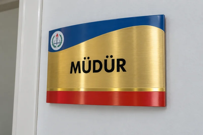 Müdür odası için kurumsal yönlendirme levhası