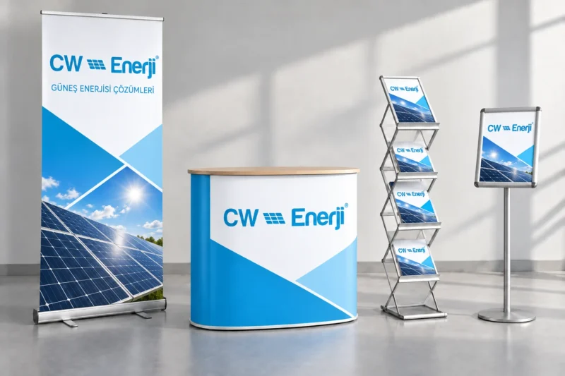 CW Enerji için kurumsal fuar display standı