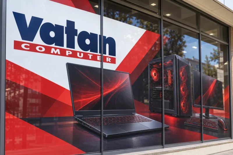 Vatan Bilgisayar mağazası cam folyo kaplama uygulaması